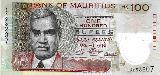 Mauricias - 100 Rupias 2024 (# 65Aa)