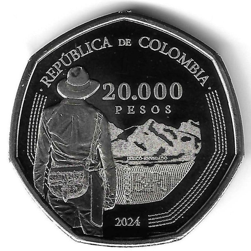 Colombia - 20000 Pesos 2024 (Km# 307) Guarniel - Carriel Antioqueño