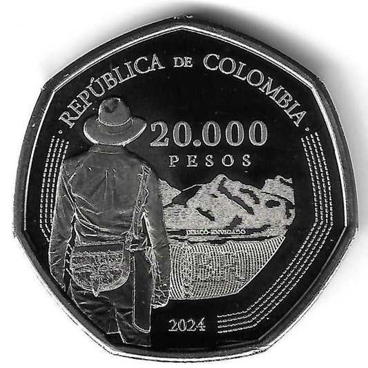 Colombia - 20000 Pesos 2024 (Km# 307) Guarniel - Carriel Antioqueño