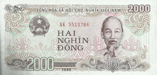 Vietname - 2000 Dong 1988 (# 107a)