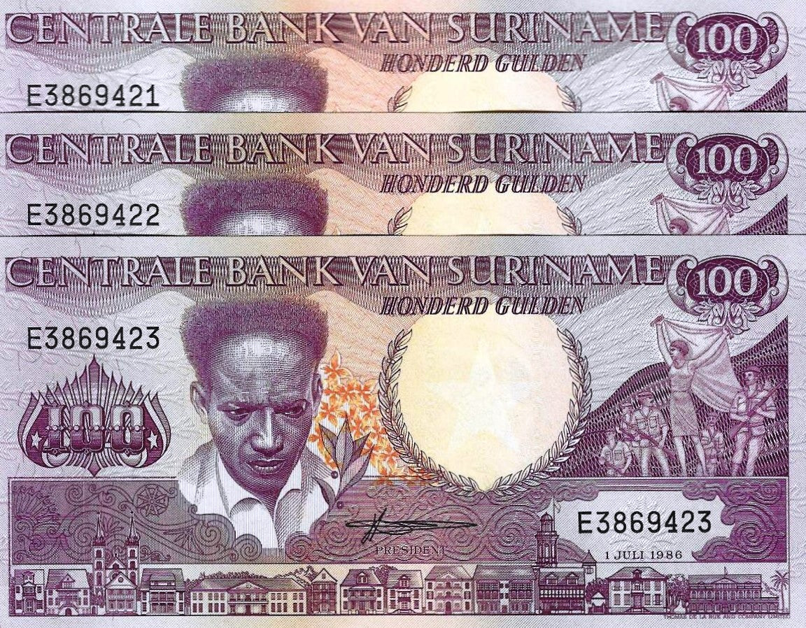 Suriname - 100 Gulden 1986 (# 133a)