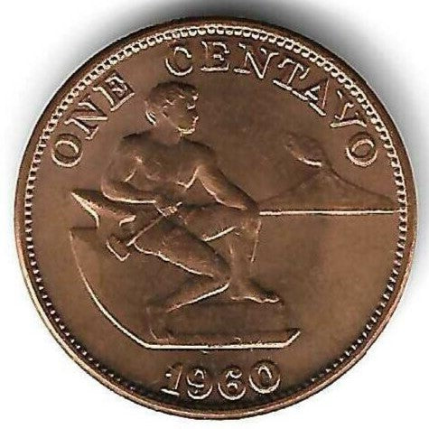 Filipinas - 1 Centavo 1960 (# 186)