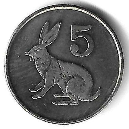Zimbabwé - 5 Centimos 1997 (Km# 2)