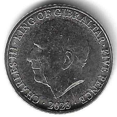 Gibraltar - 5 Pence 2023 (Km# ..) Coroacão