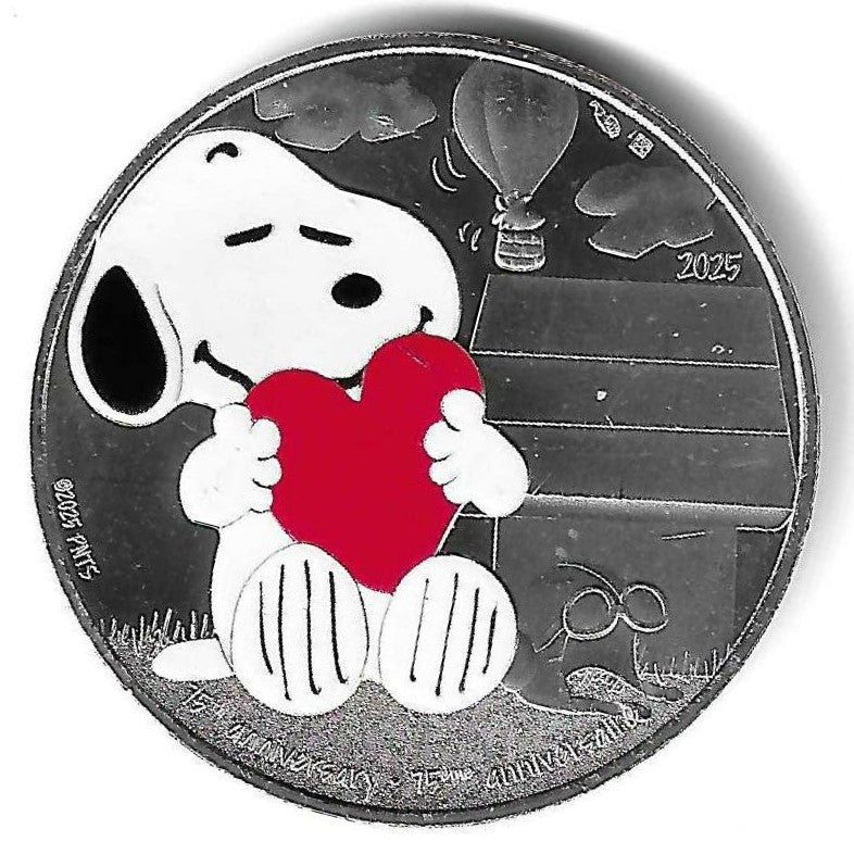 França  - 10 Euros 2025 (Km# 3599) Snoopy