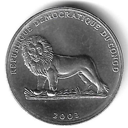 Congo - 25 Centimos 2002 (Km# 83) Cão Selvagem