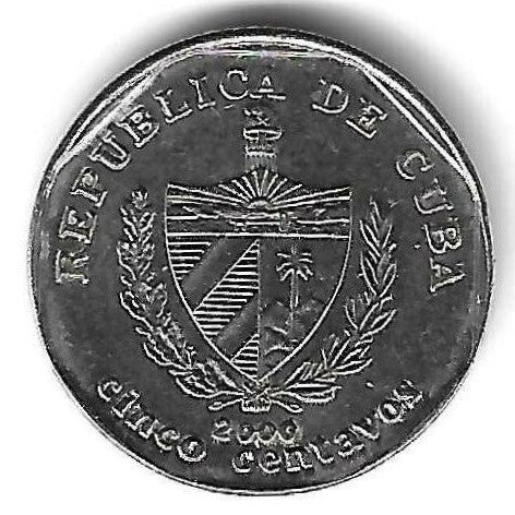 Cuba - 5 Centavos 2000 (Km# 575.1)