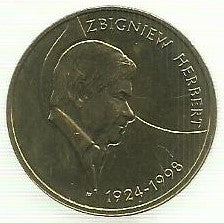Polonia - 2 Zlote 2008 (Km# 634)     Zbigniew Herbert