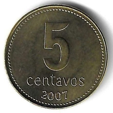 Argentina - 5 Centavos 2007 (Km# 109b)