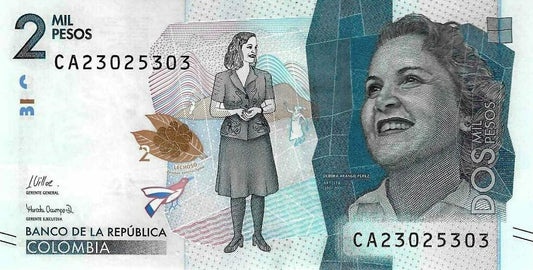 Colombia - 2000 Pesos 2021 (# 458)