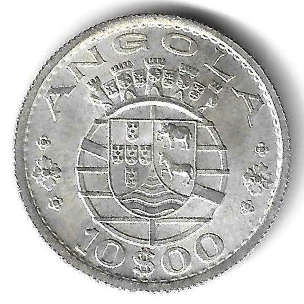 Angola - 10$00 1955 (Km# 73)