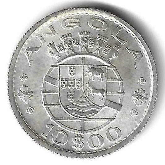 Angola - 10$00 1955 (Km# 73)