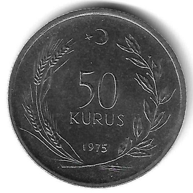 Turquia - 50 Kurus 1975 (Km# 899)