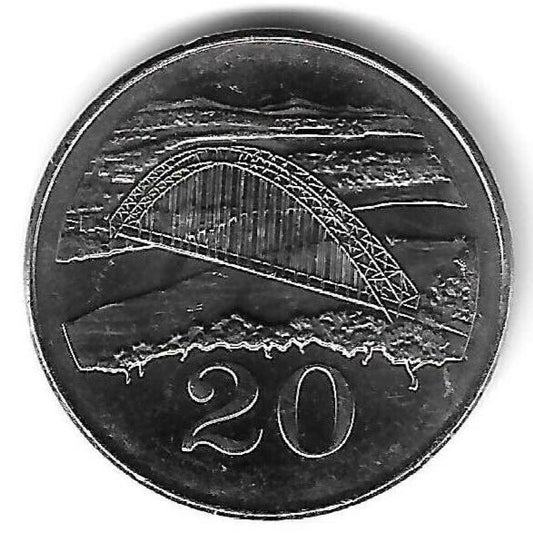 Zimbabwé - 20 Centimos 2001 (Km# 4a)