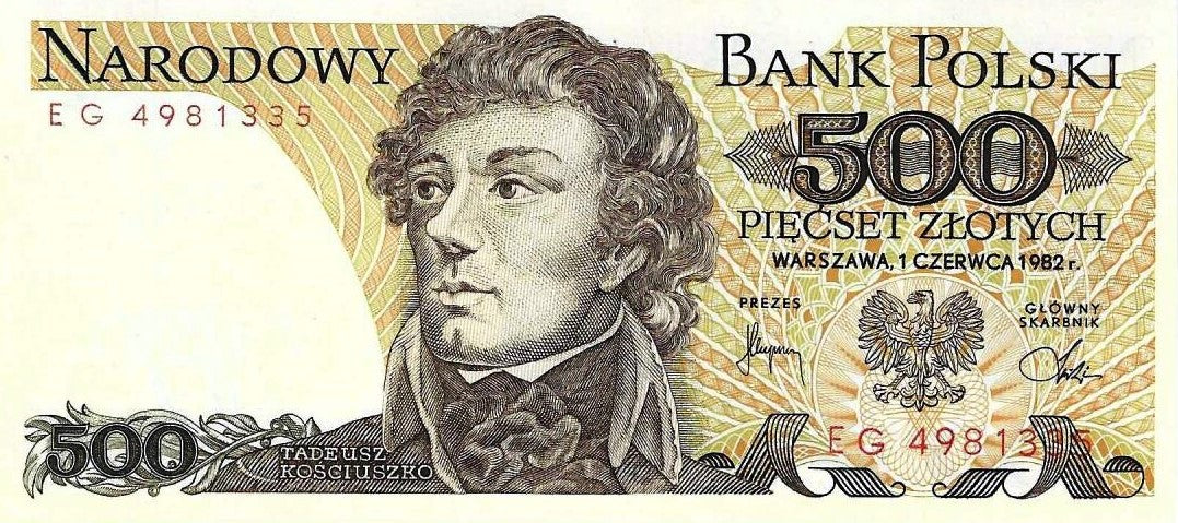 Polonia . 500 Zlotych 1982 (# 145d)