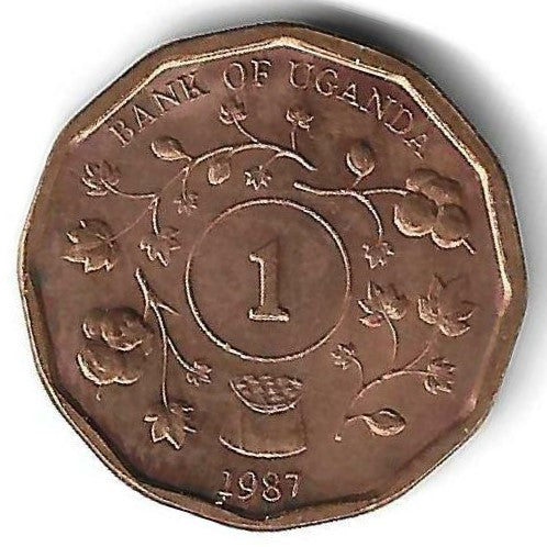 Uganda - 1 Shilling 1987 (Km# 27)