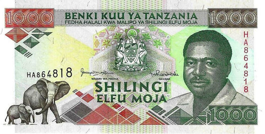 Tanzania - 1000 Shillings 1993 (# 27c)