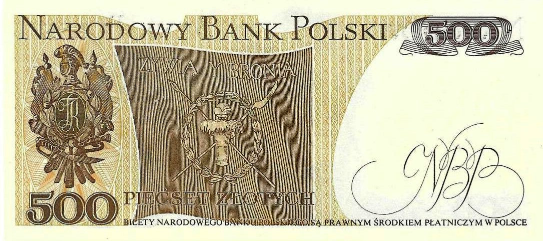 Polonia . 500 Zlotych 1982 (# 145d)