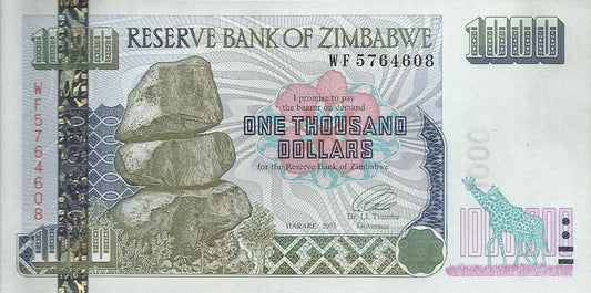 Zimbabwé - 1000 Dolares 2003 (# 12b)