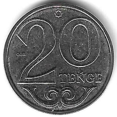Cazaquistao - 20 Tenge 2019 (Km# 26a)