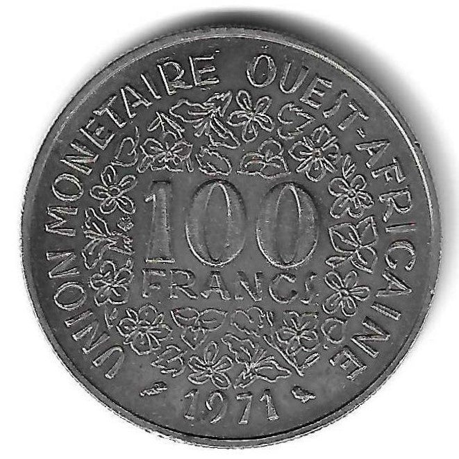 West African States - 100 Francos 1971 (Km# ..)