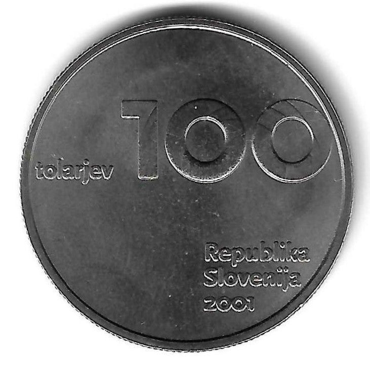 Eslovenia - 100 Tolarjej 2001 (Km# 42) 10º Anivº Eslovenia e do Tolar
