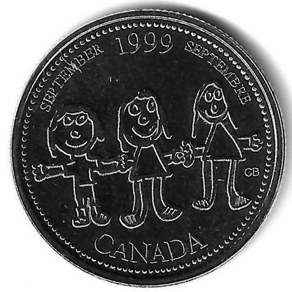 Canada - 25 Centimos 1999 (Km# 350) Setembro