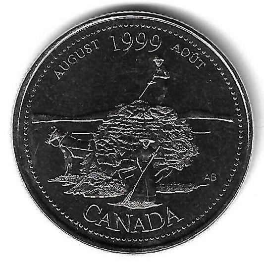 Canada - 25 Centimos 1999 (Km# 349) Agosto
