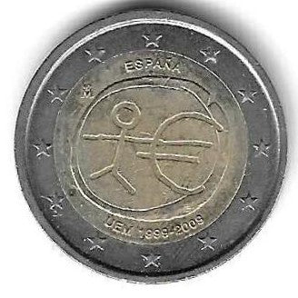 Espanha - 2 Euro 2009 (Km# ..) 10 Anos U. Monetaria