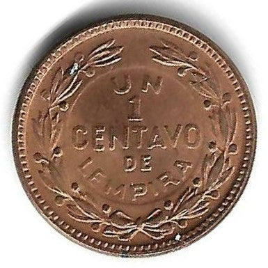 Honduras - 1 Centavo Lempira 1957 (Km# 77)