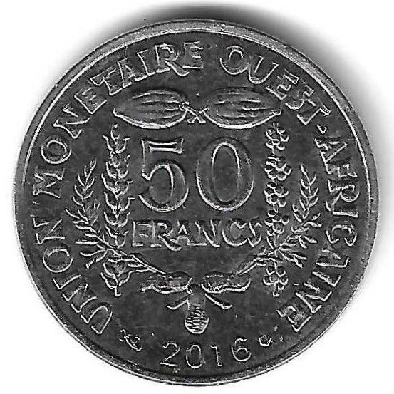 West African States - 50 Francos 2016 (Km# 6)