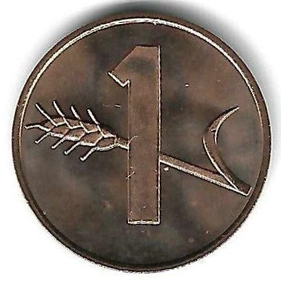 Suiça - 1 Rappen 1974 (Km# 46)