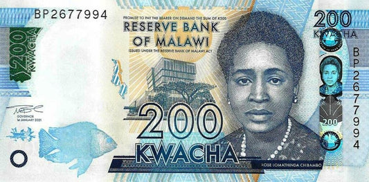 Malawi - 200 Kwacha 2021 (# 65Af)