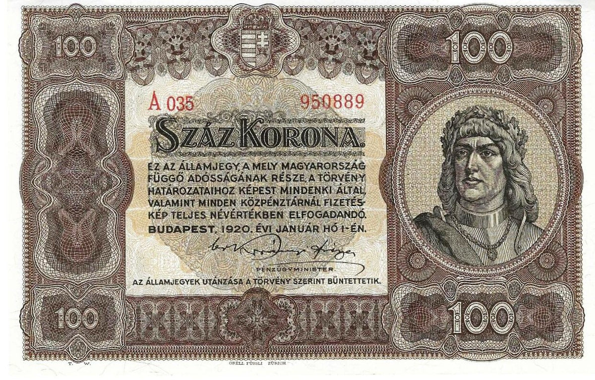 Hungria - 100 Korona 1920 (# 63)