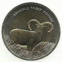 Turquia - 1 Lira 2015 (Km# Novo) Cabra