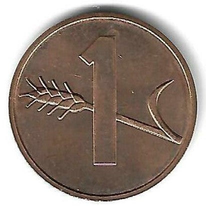 Suiça - 1 Rappen 1975 (Km# 46)
