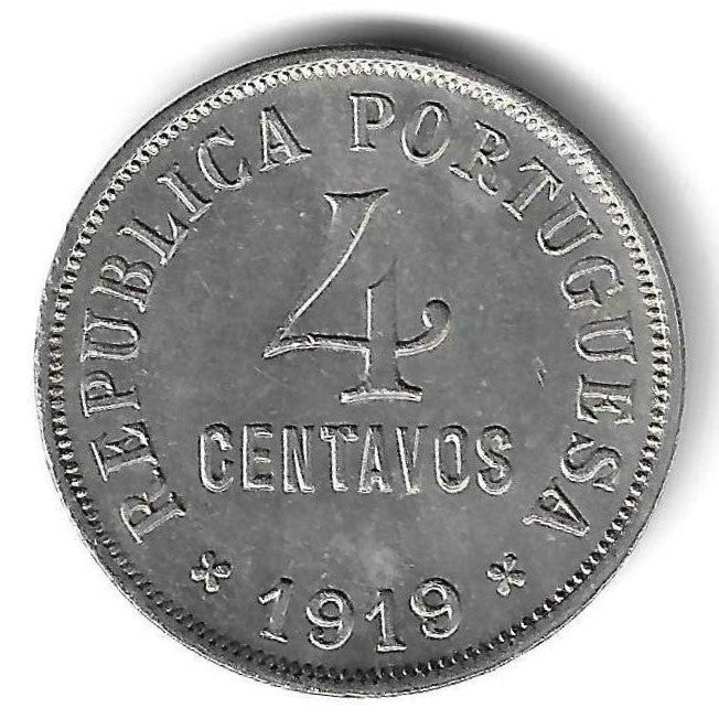 Portugal - 4 Centavos 1919 (Km# 566)