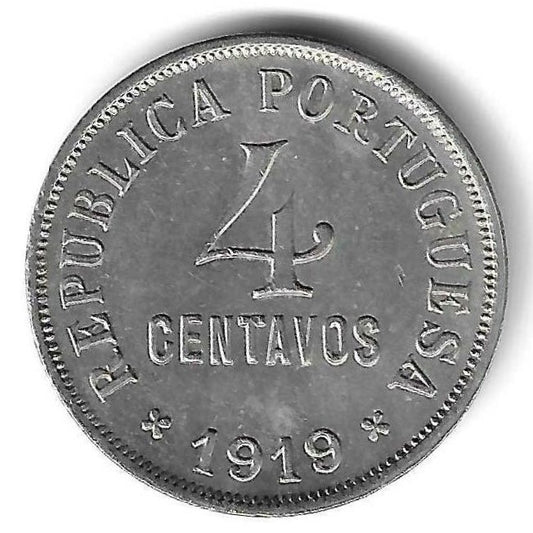 Portugal - 4 Centavos 1919 (Km# 566)