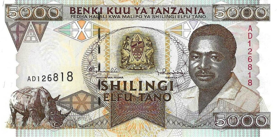 Tanzania - 5000 Shillings 1995 (# 28)