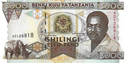 Tanzania - 5000 Shillings 1995 (# 28)