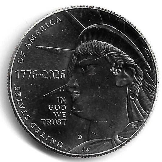 USA - 50 Cents 2026 (Km# ..) 250 Anos Declaraçao Ind. Estados Unidos