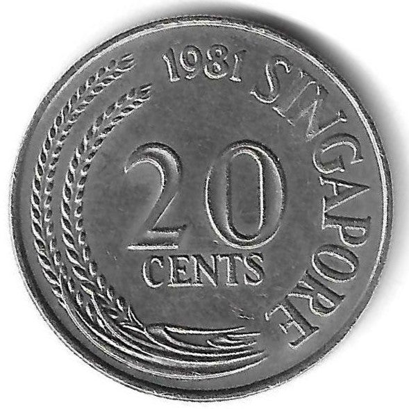 Singapura - 20 Centimos 1981 (Km# 4)