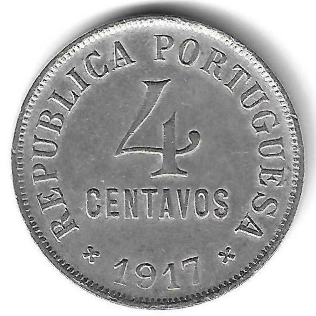Portugal - 4 Centavos 1917 (Km# 566)