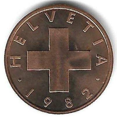 Suiça - 1 Rappen 1982 (Km# 46)