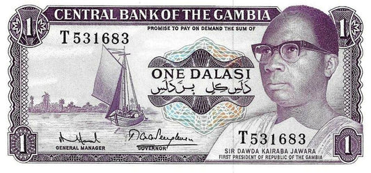 Gambia - 1 Dalasi 1972 (# 4f)