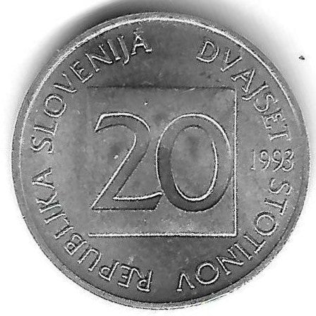 Eslovenia - 20 Stotinov 1993 (Km# 8)