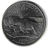 USA - 25 Cents 2006 (Km# 385) Norte Dakota