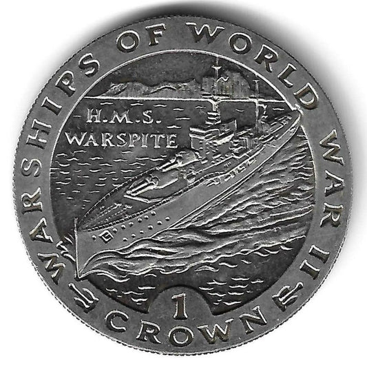 Gibraltar - 1 Crown 1993 (Km# 117) H.M.S. Warspite