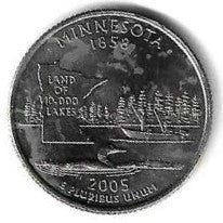 Usa - 25 Cents 2005 (Km# 371) Minnesota
