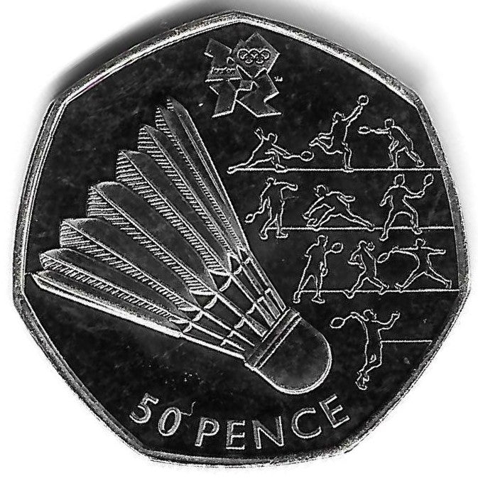Inglaterra - 50 Pence 2011 (Km# 1174) Badminton